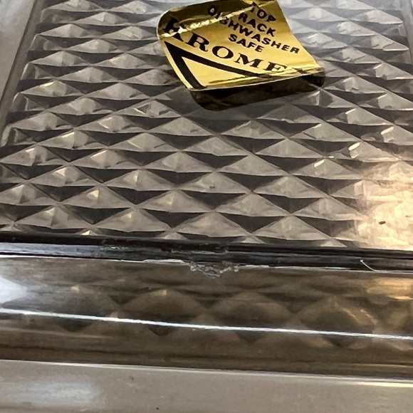 Kromex 60’s Chrome Stainless MCM Snack Serving Tray 3 Compartment - Picture 14 of 15